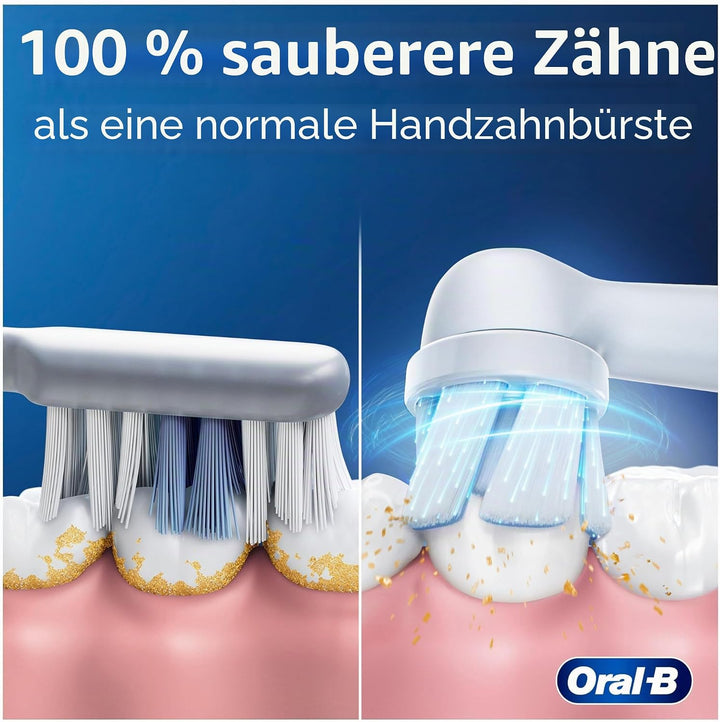 Oral-B iO 2 elektrische Zahnbürste, Hellrosa, für Erwachsene, 3 Reinigungsmodi, sanft für das Zahnfl