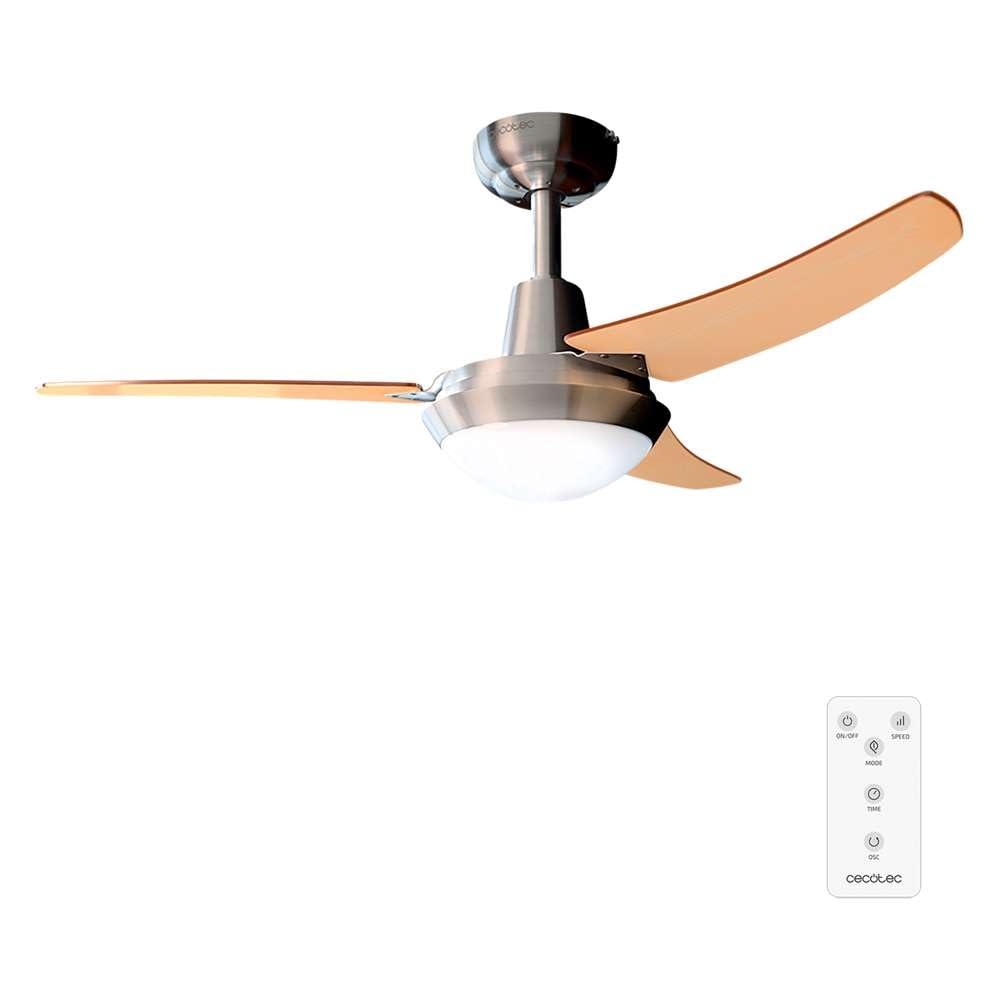 Cecotec Deckenventilator 65 W und 42" mit Licht und Fernbedienung EnergySilence Aero 480. 3 Geschwin