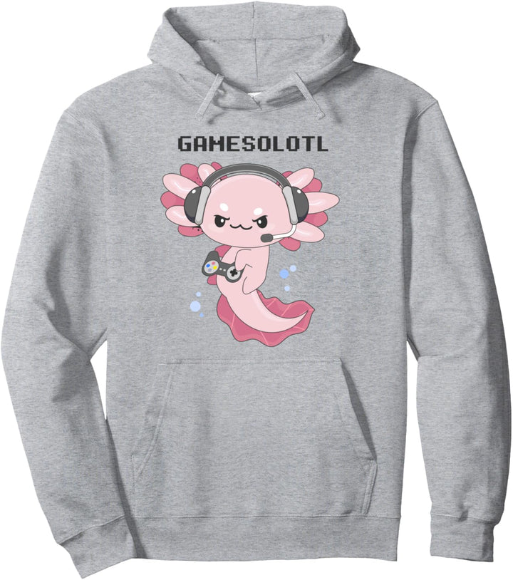 Gamesolotl Gamer Axolotl Videospiele Gaming Axolotl Pullover Hoodie