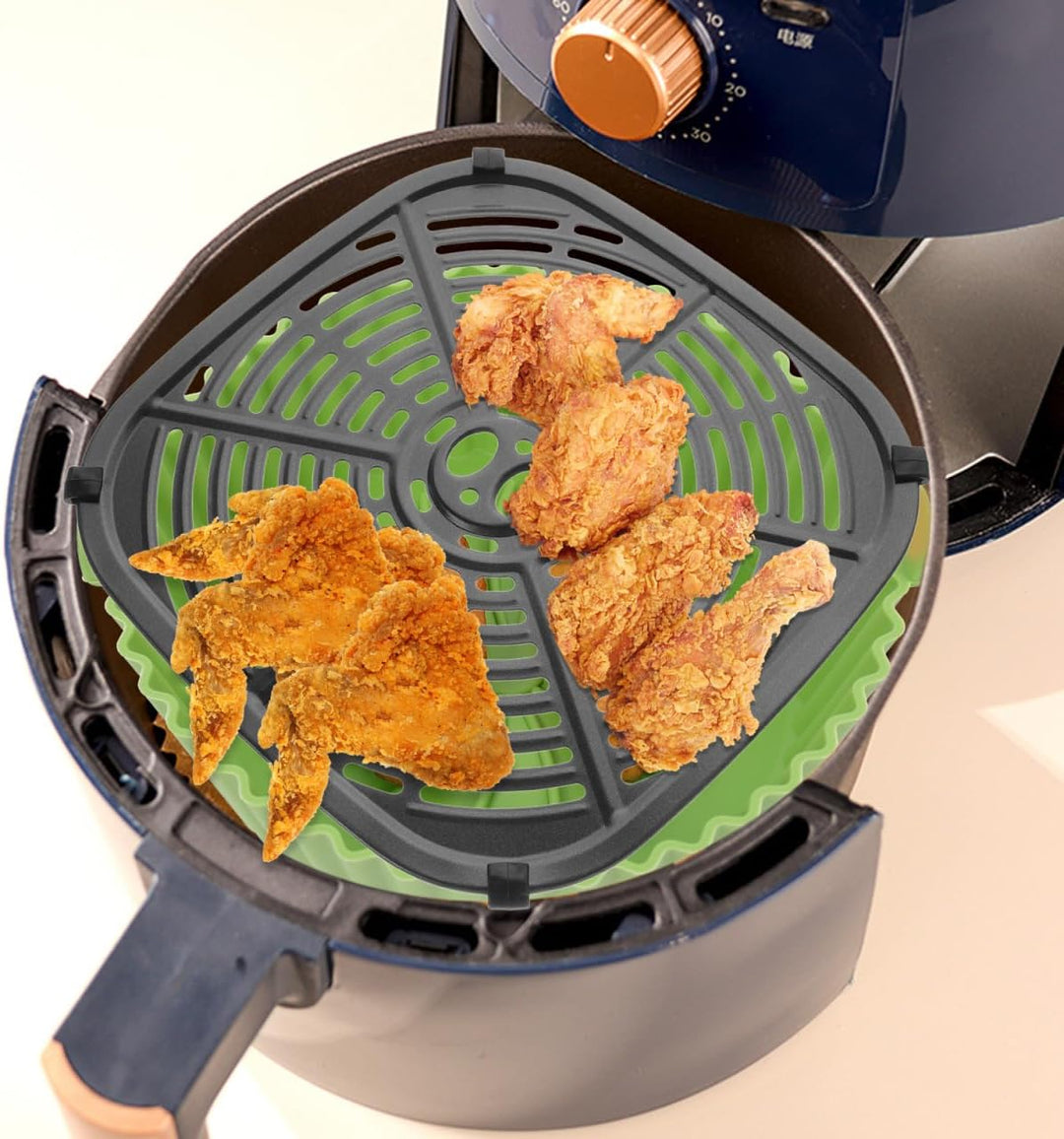HeissLuftfritteuse ZubehöR Quadratische Grillpfanne 22.5 Cm Antihaftbeschichtete Crisper-Platte Ersa