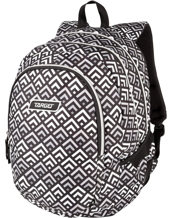 TARGET BACKPACK 3 ZIP DUEL GREY PYRAMIDS 26297