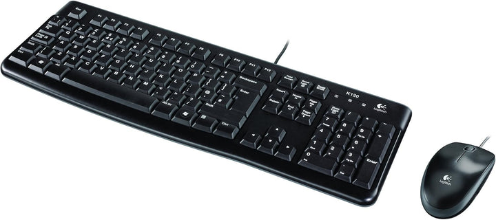 Logitech MK120 Kabelgebundenes Set mit Tastatur und Maus für Windows, Spanisches QWERTY-Layout - Sch