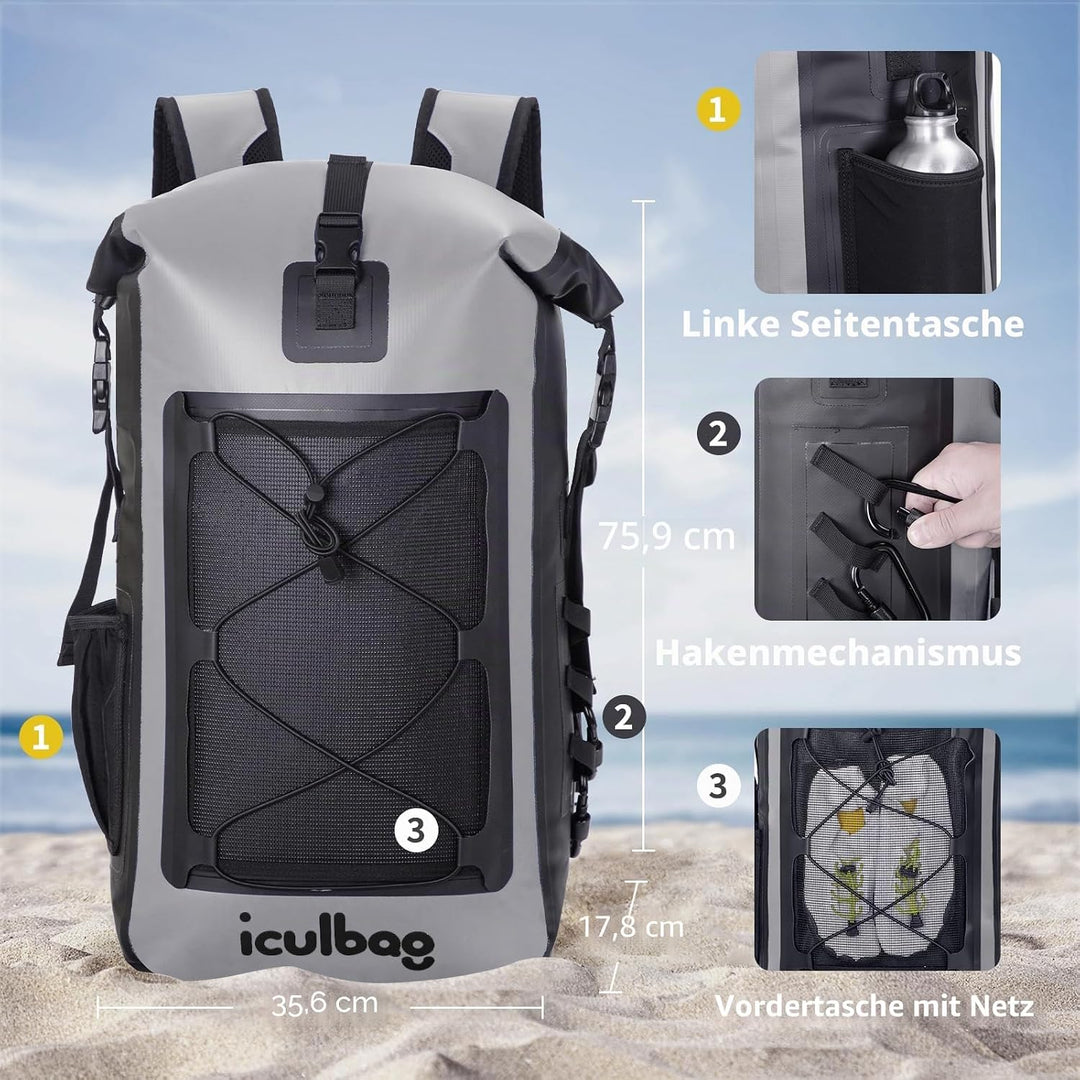 Waterproof Drybag Rucksack Wasserdicht 30L/40L wasserdichte Tasche Dry Ferm Bag Strand Gadget Beutel
