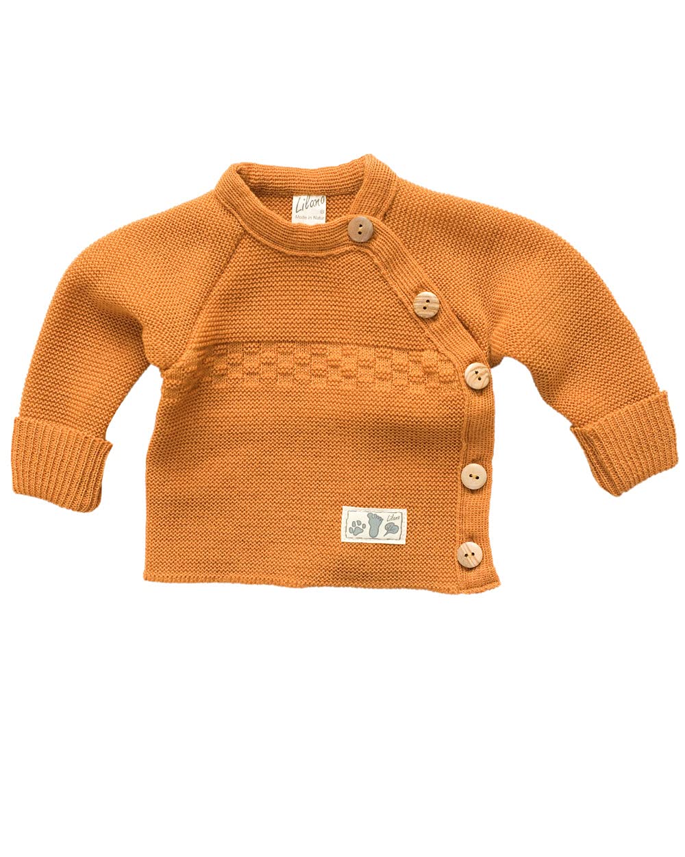 Lilano, Merino Wickel-Pullover, 100% Wolle (kbT) 74-80 Curry, 74-80 Curry