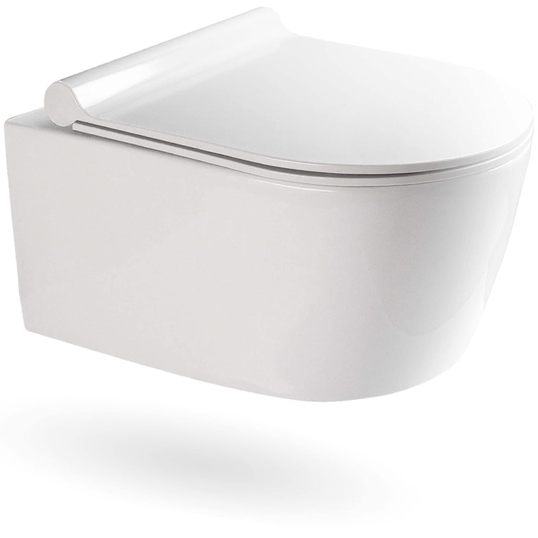 VILSTEIN | Hänge WC Spülrandlos | Toilette Komplett Set | Wand wc | Tiefspüler | Komplettset inkl. a