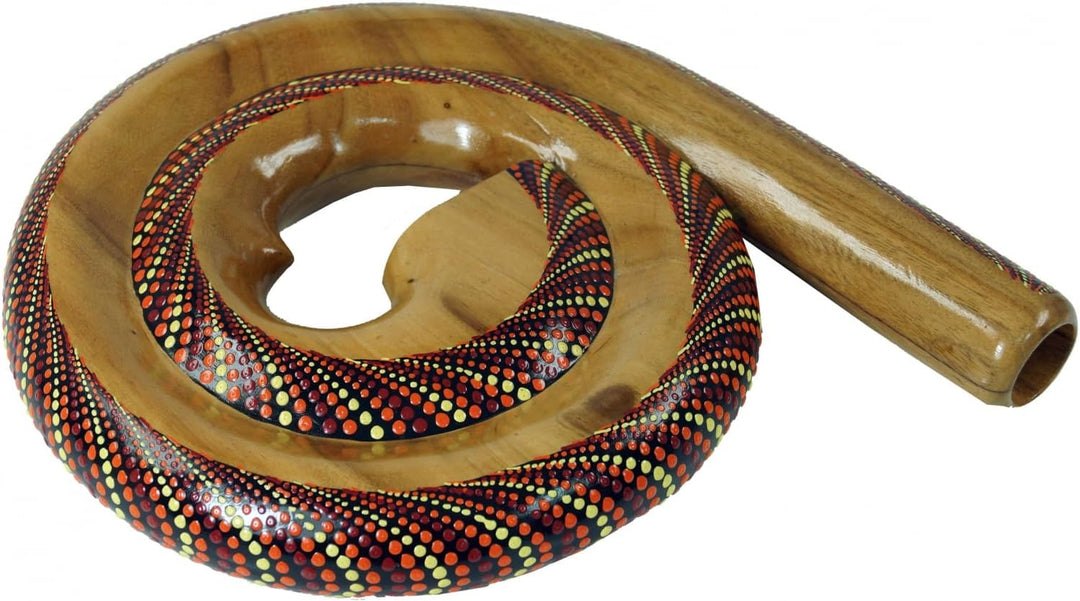 GURU SHOP Rundes Didgeridoo (Holz) - Modell 3, Braun, 28x30x4,5 cm, Musikinstrumente, Modell 3