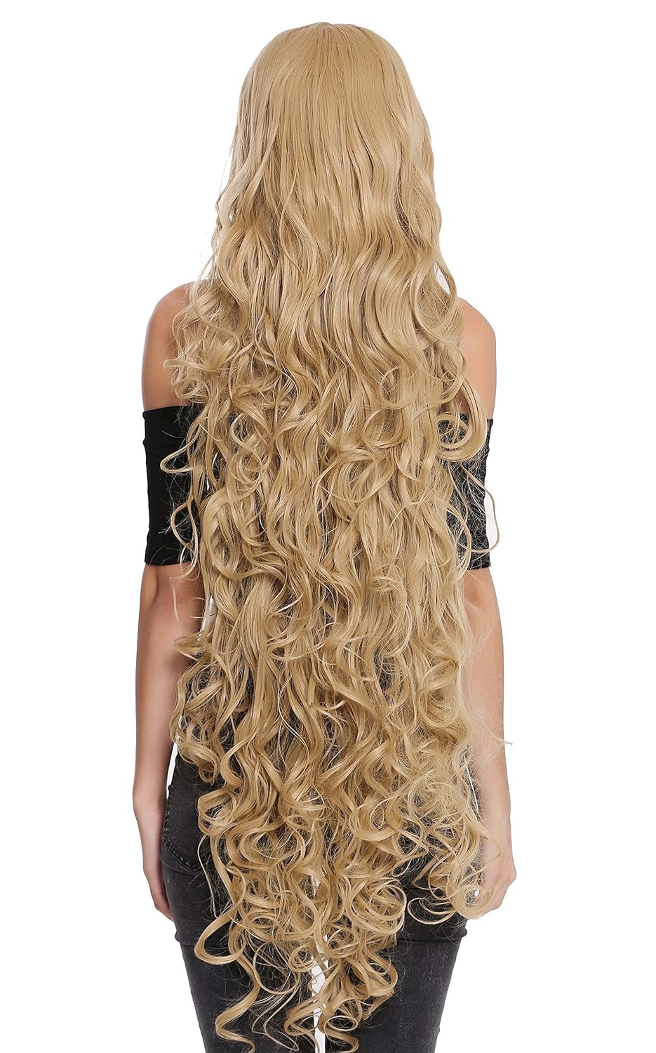 WIG ME UP - CL-100-86 Perücke Damenperücke extrem lang Rapunzel Locken gelockt hellblond
