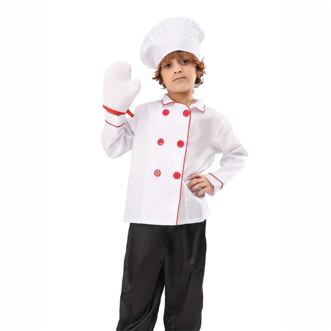 Generisch Kinderkoch-Rollenspiel für Karriere Verkleidungsoutfit mit Schürze Set Kochmütze Topf Hand