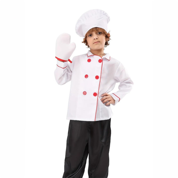 Generisch Kinderkoch-Rollenspiel für Karriere Verkleidungsoutfit mit Schürze Set Kochmütze Topf Hand