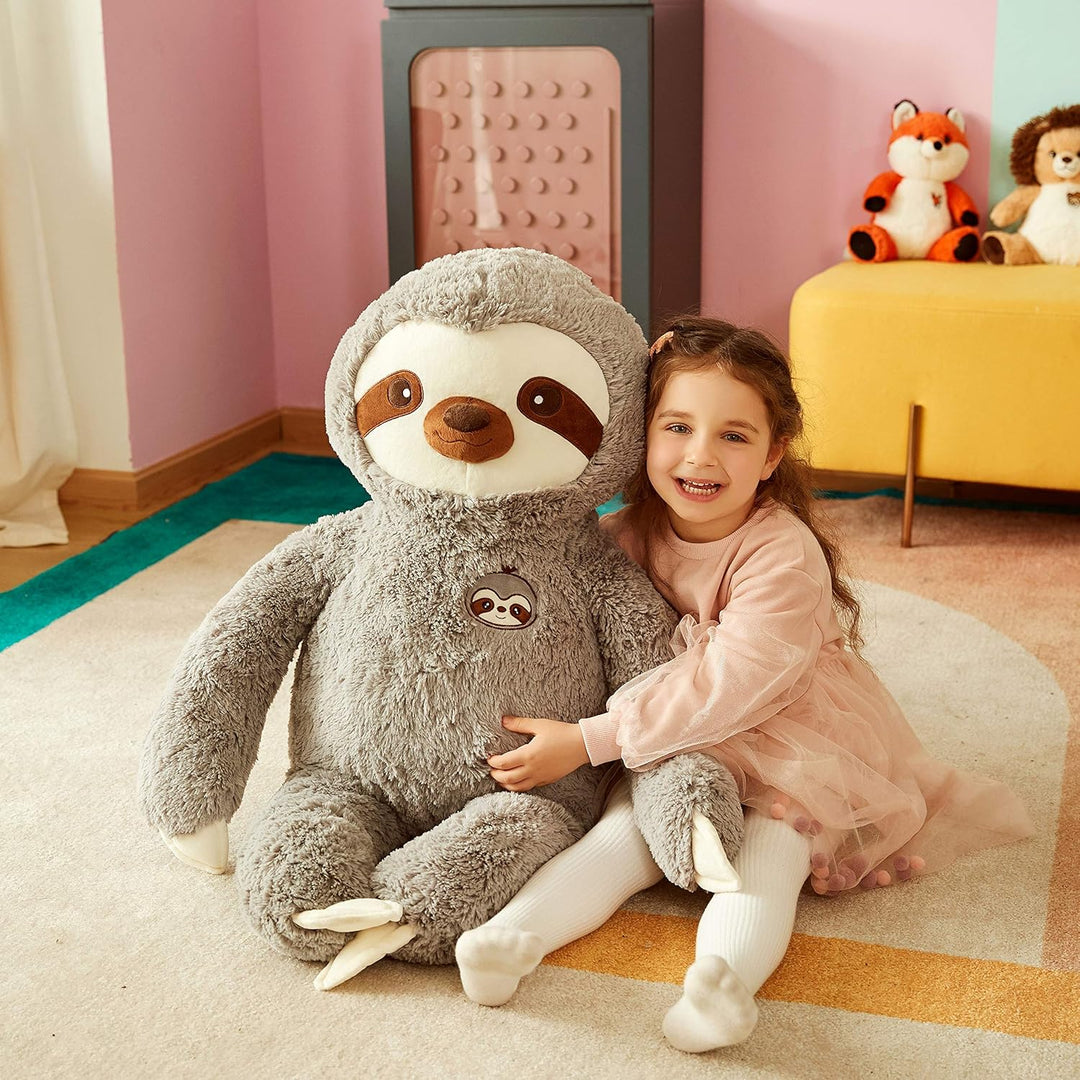 IKASA Gross Faultier Stofftier Riesen 78cm Plüschtier Riesiges Kuscheltier Gross Weich Plüsch Spielz