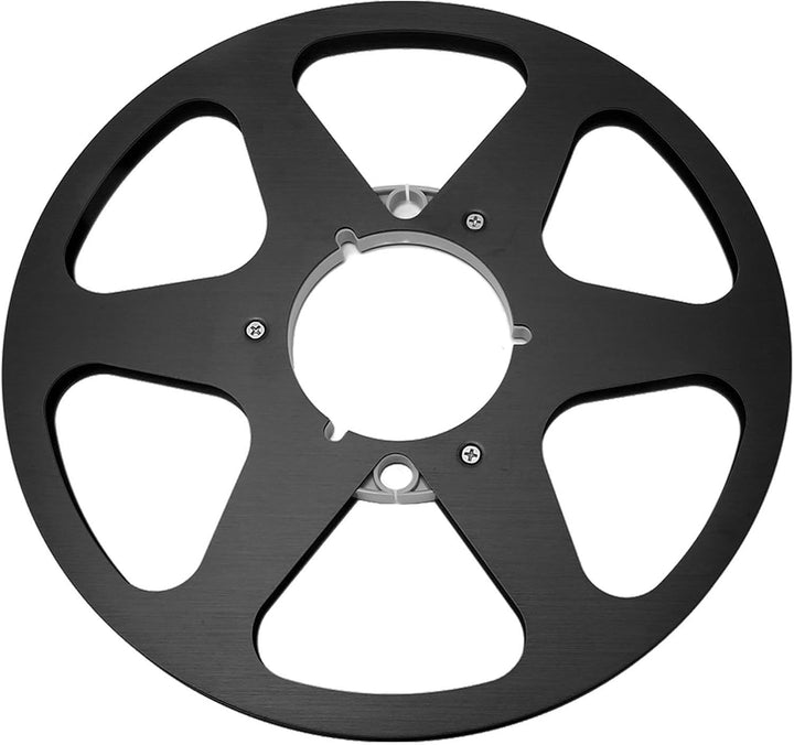 Leere 10-Zoll-Tonbandspule aus Vollaluminium, 6 Windwiderstandslöcher, Geräuschreduzierung für Besse