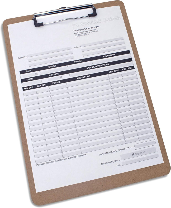 Rapesco 1601 Business Pack: 12 Hartfaser Klemmbrett, A4, Braun 12 mit flacher Klemme, 12 mit flacher