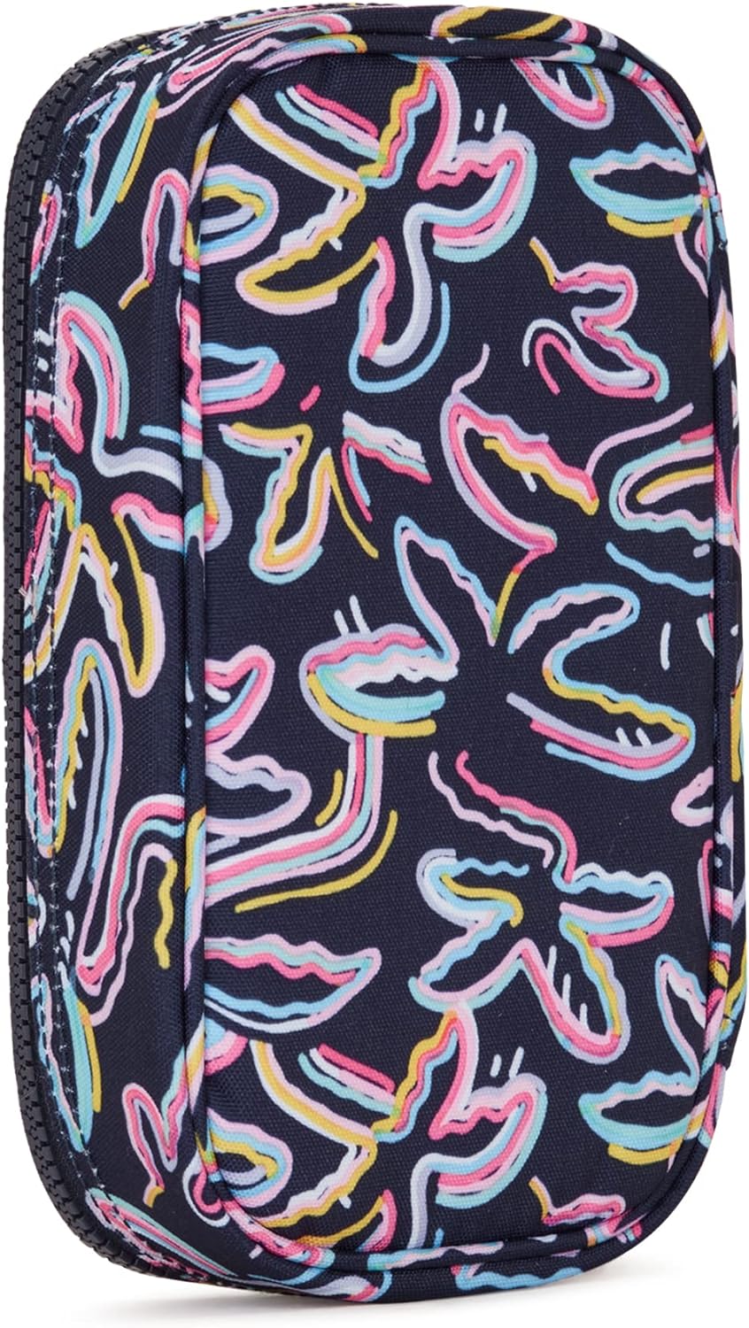Kipling 50 PENS, Mittelgrosses Federmäppchen Palm Fiesta Prt, Palm Fiesta Prt