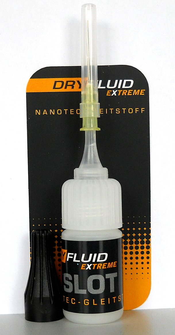DryFluid Extreme Slot - Highspeed Gleitstoff für Wellen, Lager und Führungen von Slot- und Carrera-M