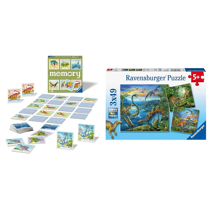 Ravensburger Memory® Dinosaurier - 20924 - der Spieleklassiker für Dino-Fans & Kinderpuzzle - 09317