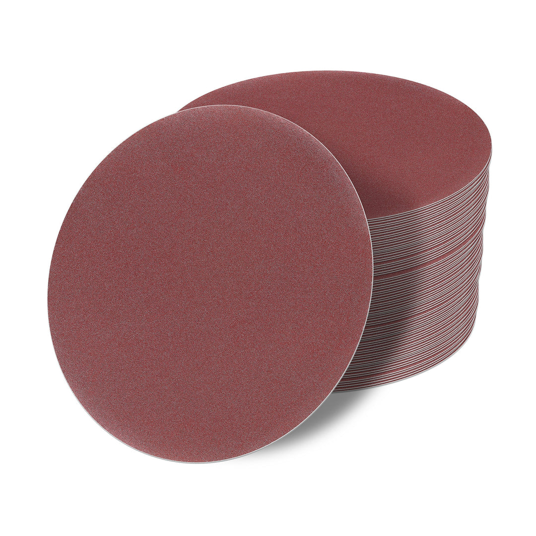 48 Stück Klett-Schleifscheiben red Ø 150 mm Körnung je 8 x 1200/800/400/320/240/100 für Exzenter-Sch