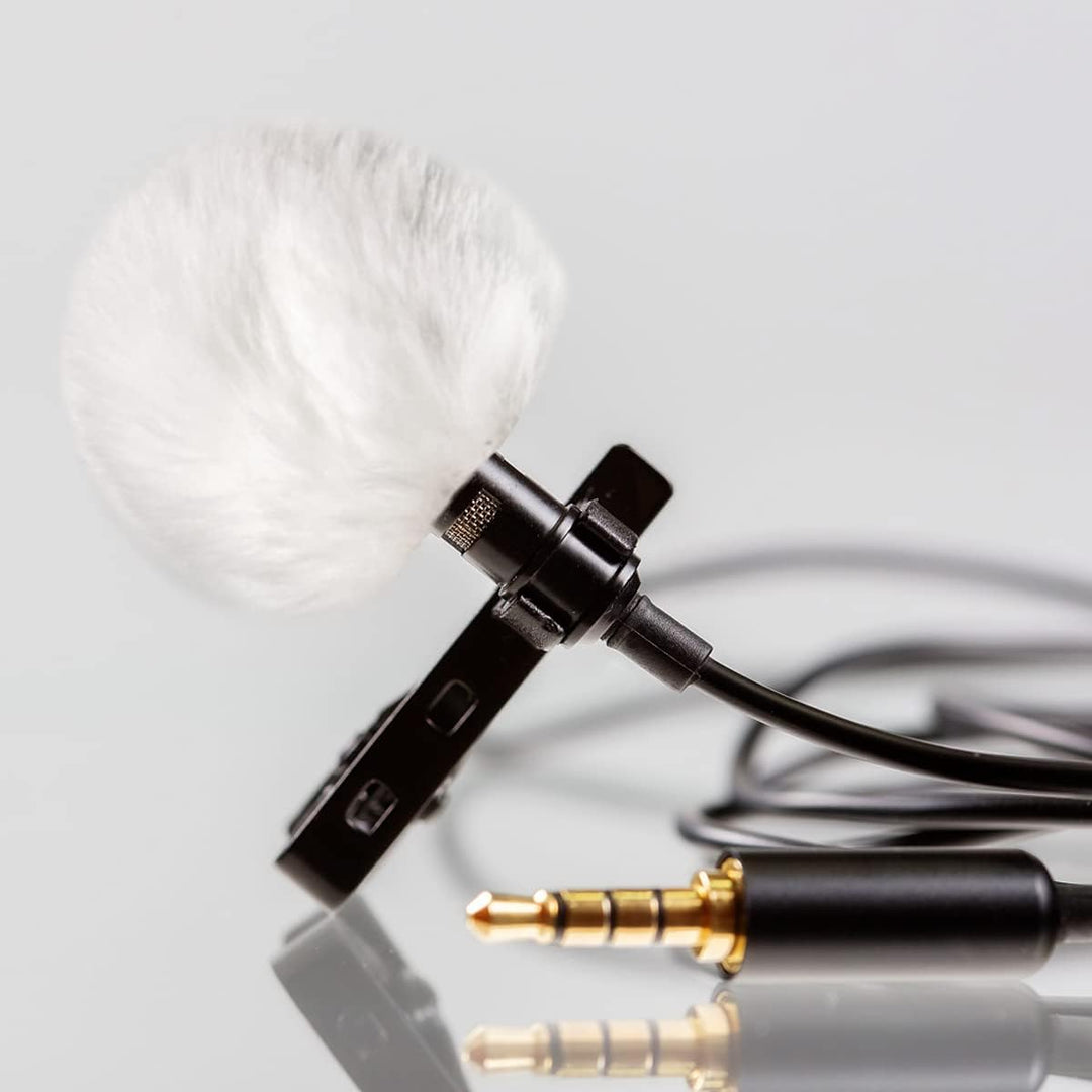 Rode Lavalier GO WH Weiss Lavalier-Mikrofon + keepdrum WS05 WH Fell-Windschutz Weiss lavgowh-ws05wh,