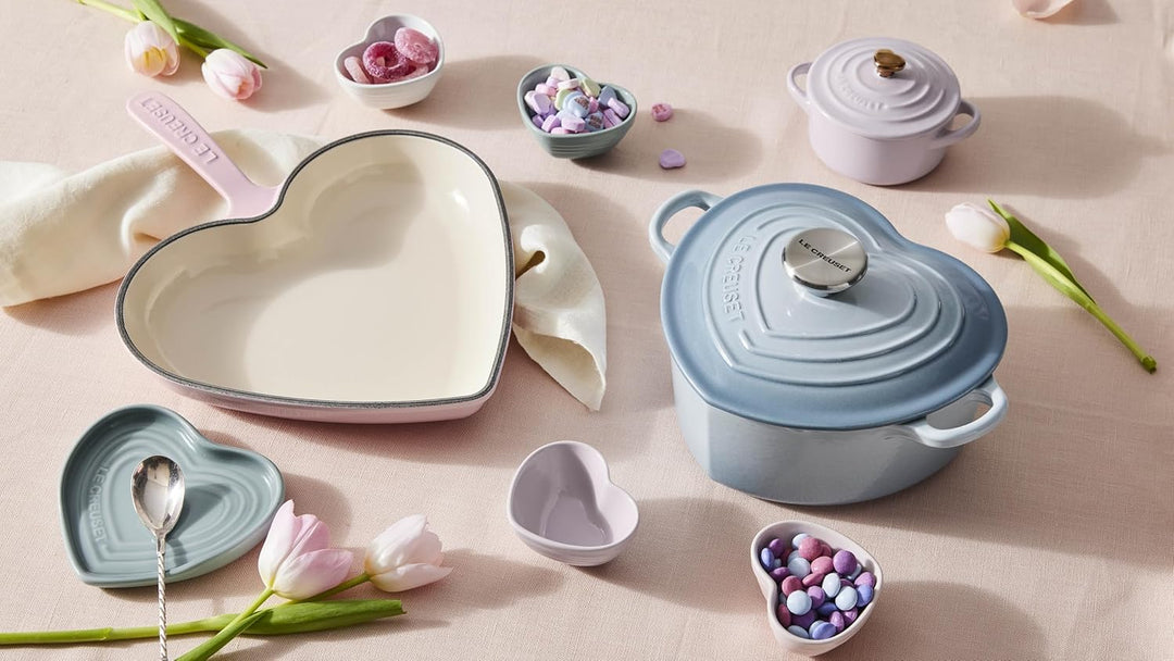 Le Creuset Mini-Herz-Schalen aus Steingut, 4 Stück, gemischte Farben