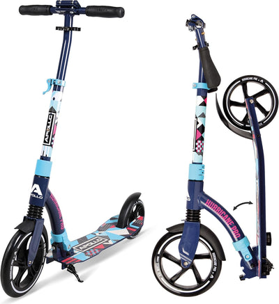 Apollo 230mm Giant XXL Wheel City-Scooter - Hurricane, Roller mit Federung für Erwachsene, klappbar