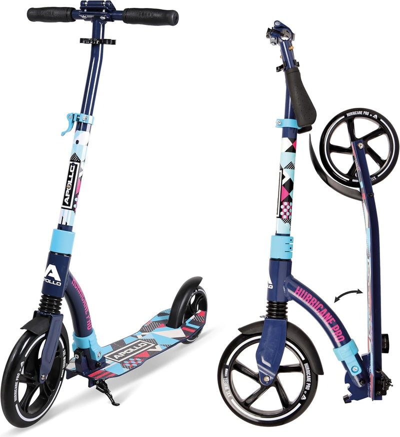 Apollo 230mm Giant XXL Wheel City-Scooter - Hurricane, Roller mit Federung für Erwachsene, klappbar