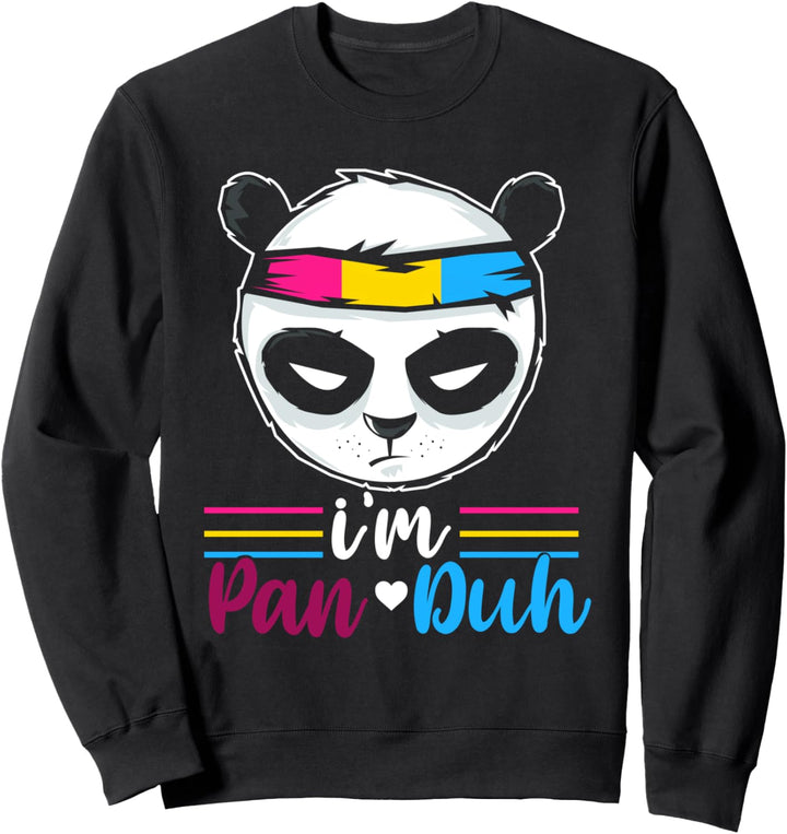 Queer Gay Pride LGBTQ Niedliches Panda Geschenk Pansexuell Sweatshirt