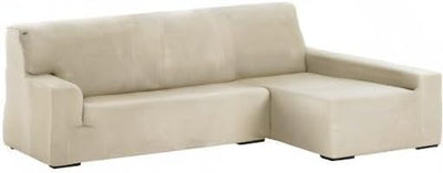 Martina Home - Elastischer Bezug für Sofa, Modell Túnez, Eckteil rechts, Stoff, Elfenbeinfarbe, 3-Si