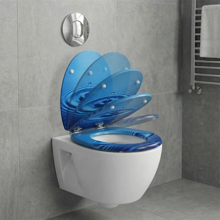 SINOBATH WC Sitz Mit Absenkautomatik,Hochwertige Und Stabile Antibakterieller Toiletten, MDF Holzker