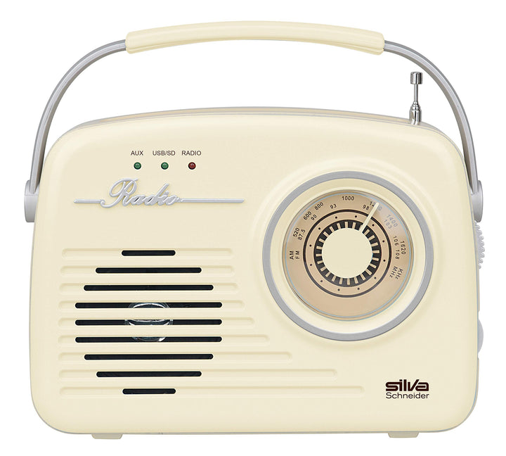 Silva-Schneider Mono 1965, Kofferradio, Netz- oder Batteriebetrieb, beige Beige Single, Beige Single