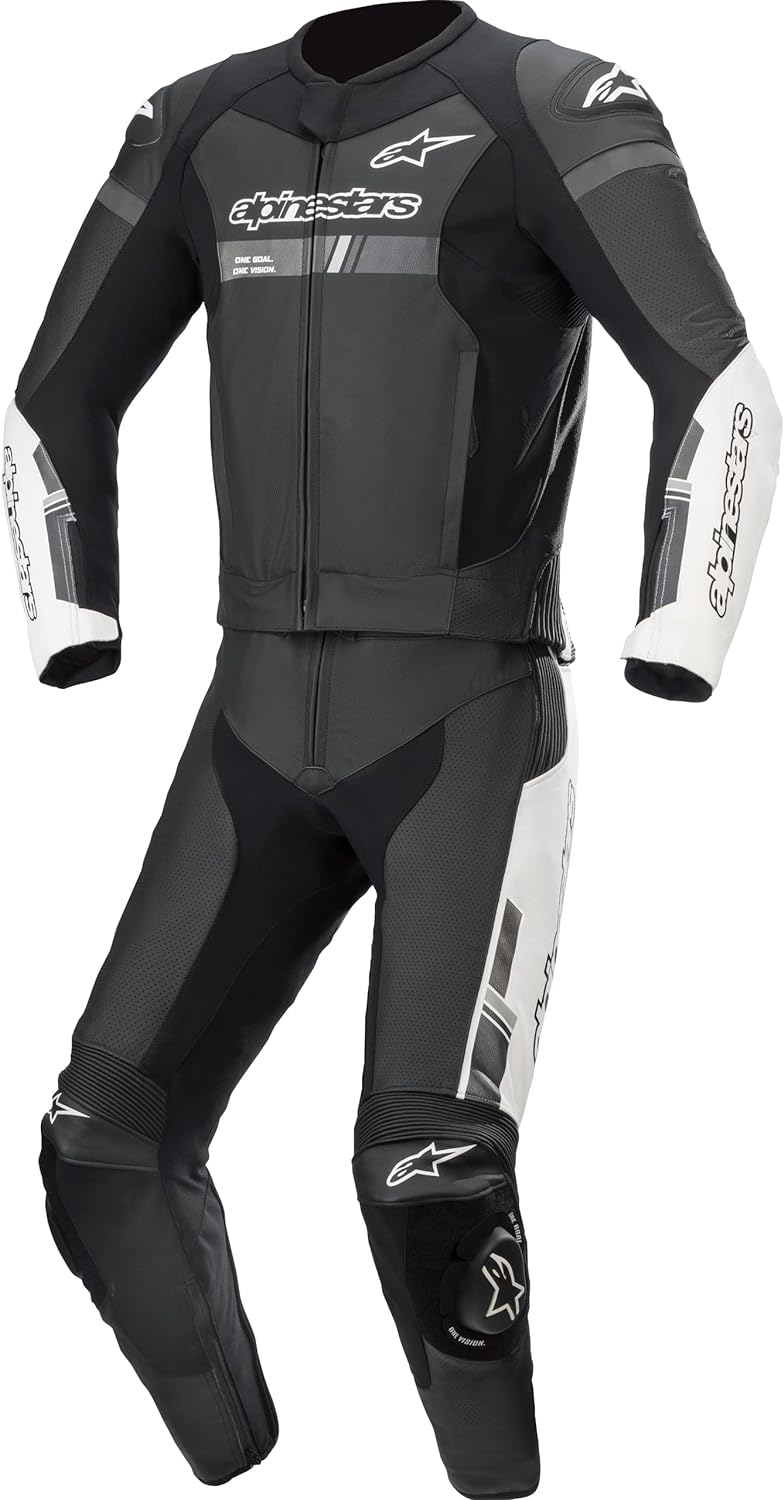 Alpinestars Lederkombi mit Protektoren Motorradkombi 2 Teiler GP Force Chaser Lederkombi 2-TLG. s/w