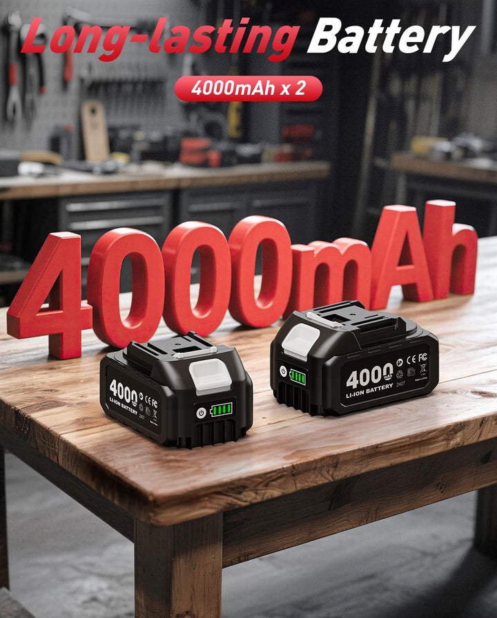 Akku-Winkelschleifer 21V, 10,000RPM Akku Flex Trennschleifer, Ø 125mm, Bürstenloser Motor, 3 Drehzah