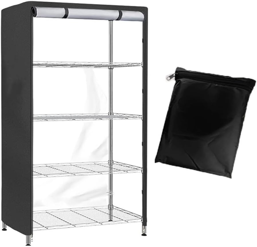 91,4 x 45,7 x 182,9 cm Aufbewahrungsregal-Abdeckung, Drahtregal, schwarzes PVC-Netz, wasserdichtes S