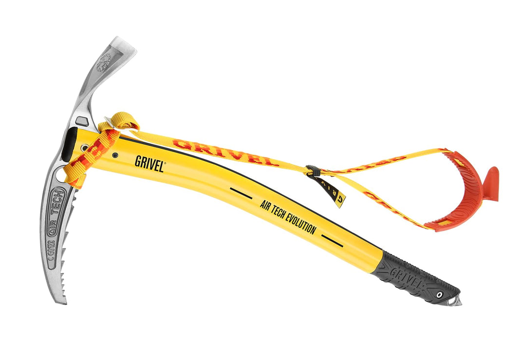 Grivel Air Tech Evolution T with Standard Leash Gelb - Bewährter Leichter Stahl Eispickel, Norm 2-T,