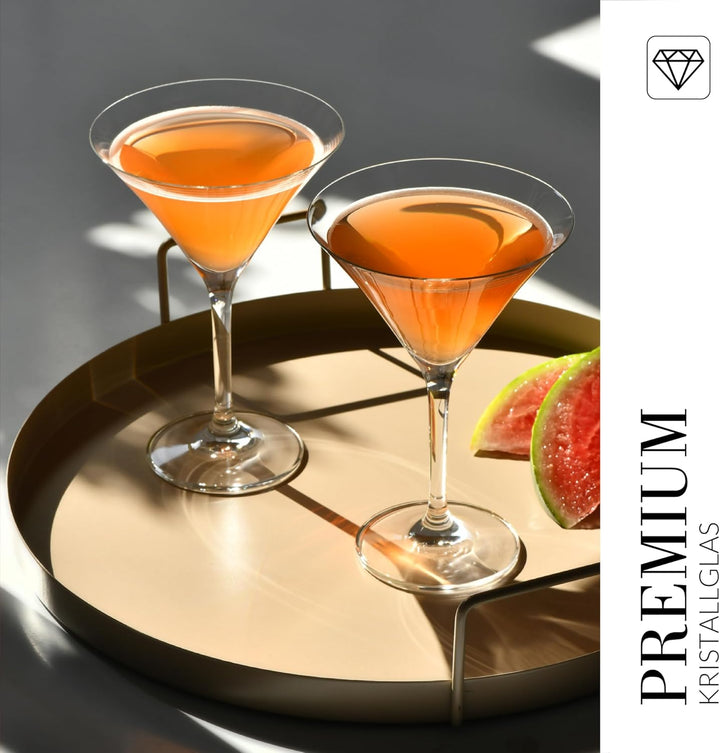 Krosno Martini-Gläser Cocktailgläser | Set von 6 | 240 ML | Avant Garde Kollektion | Perfekt für Zuh