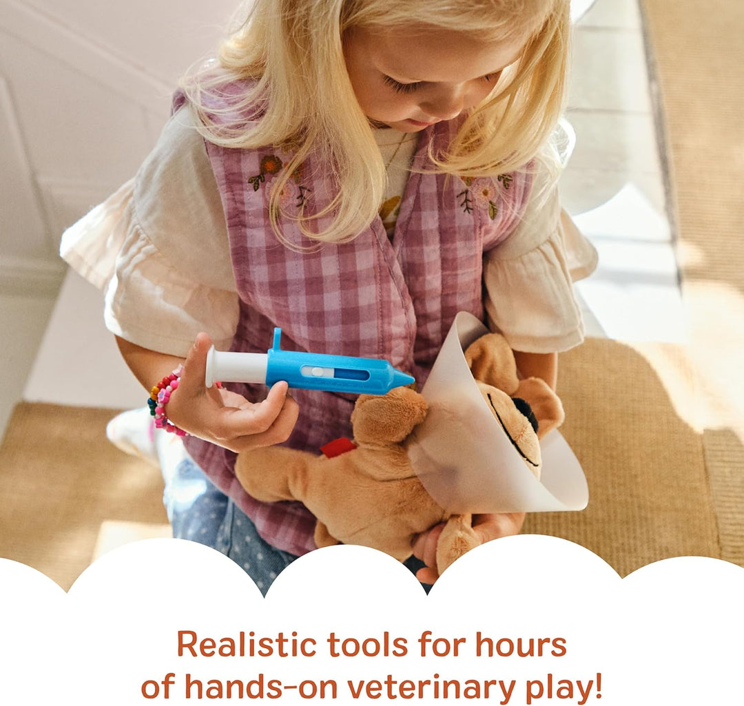 Melissa and Doug Tierarzt Spielzeug Kinder | Pet Doctor Tierarzt Spielset | Kuscheltier Zubehör | Ro