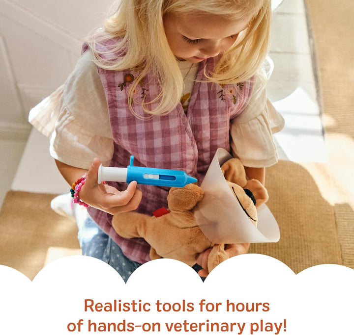 Melissa and Doug Tierarzt Spielzeug Kinder | Pet Doctor Tierarzt Spielset | Kuscheltier Zubehör | Ro