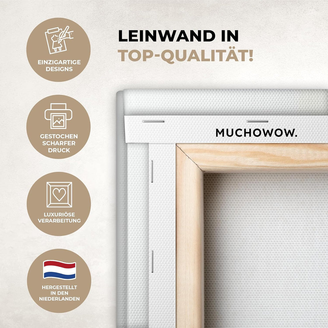 MuchoWow© Leinwandbild Gross 120x80 cm XXL Dekoration Wohnzimmer Bilder Pictures Wall Decoration Liv