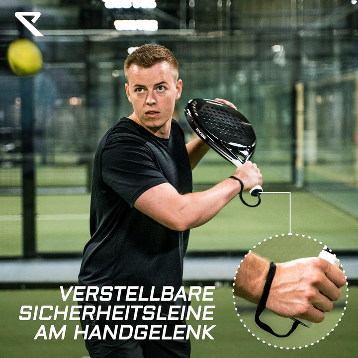 RYZE PEGASUS – Padel Schläger aus 100% Kohlefaser - Maximale Power & Kontrolle - 360g Leicht & Langl
