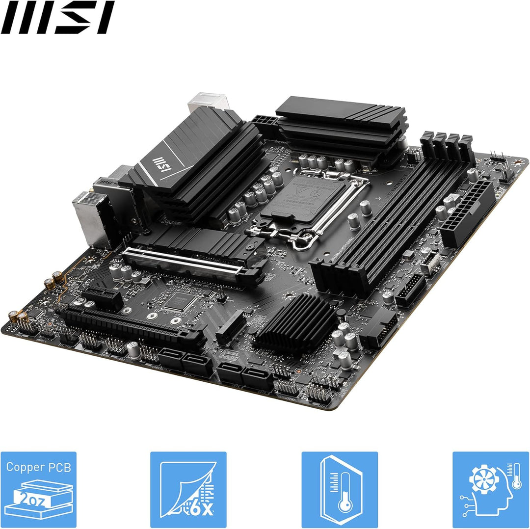 MSI PRO B760M-A WiFi DDR4 Mainboard Micro-ATX - Unterstützt Intel Core Prozessoren der 12. und 13. G