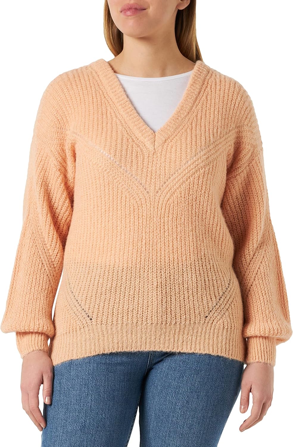 Morgan Damen Pullover XL Aprikose, XL Aprikose