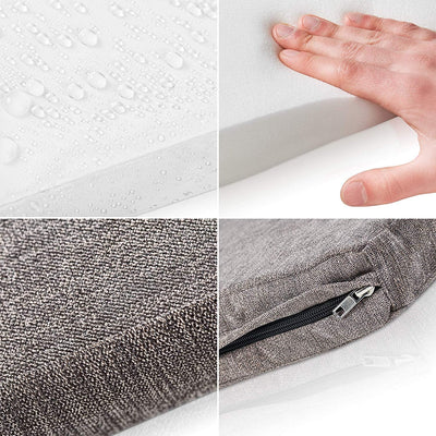 ONVAYA® Hundekissen orthopädisch aus Memory Foam | 95 Grad waschbar | grau | Grösse S-XXL | Hundebet