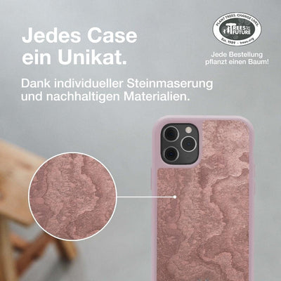 Woodcessories - Bumper Case kompatibel mit iPhone 11 Pro Hülle Rosa Stein Canyon Rot, Canyon Rot