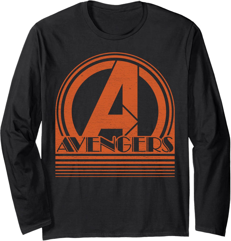 Marvel Avengers Cinematic Striped Text Langarmshirt