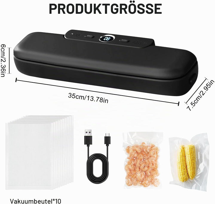 Vakuumiergerät 60 KPA, Vakuumierer, Vacuum Machine Folienschweissgerät, Mini Vakuumierer, One-Touch-