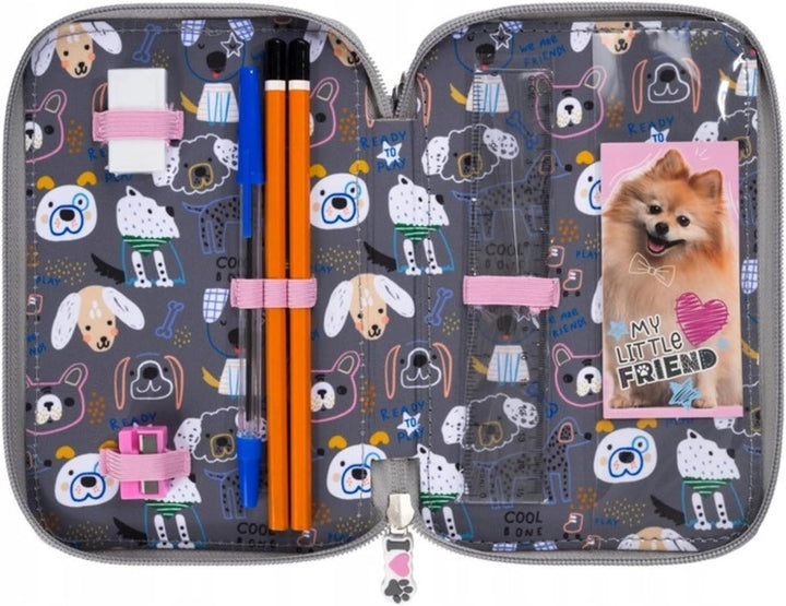 Goldkids - Federmäppchen 3 Fächer - Mäppchen für Mädchen und Jungen - Federmappe 3-Fach Federtasche