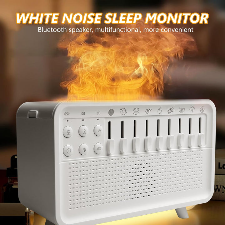 White Noise Night Light Humidifier,White Noise Machine, Luftbefeuchter Min, 8 Naturgeräusche Mixer,