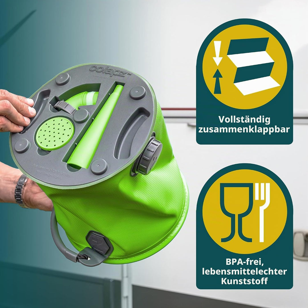 Colapz Faltbare Giesskanne &amp; Eimer für Frischwasser - Camping Ausrüstung für Zelten &amp; Festival - pra