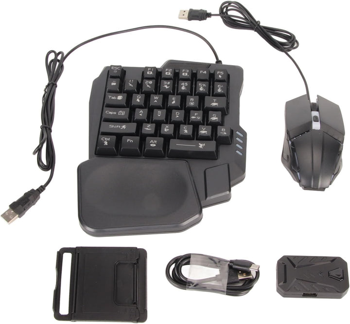 TZ 007 Einhand-Tastatur-Maus-USB-Typ-C-Splitter-Kombination, Kabelgebundene Kabellose Verbindung, Ei