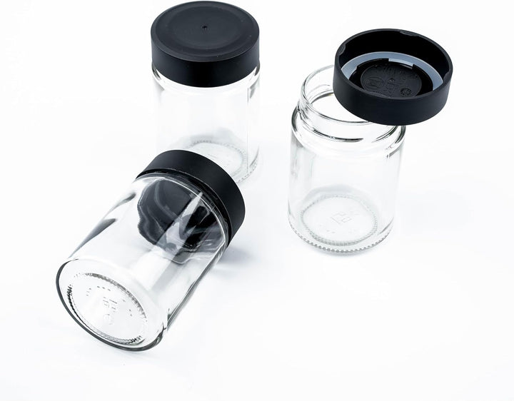silwy® Feinkost-Magnetgläser 3er Set CLASSY mit integrierten Magneten und inkl. einer Metall-Leiste