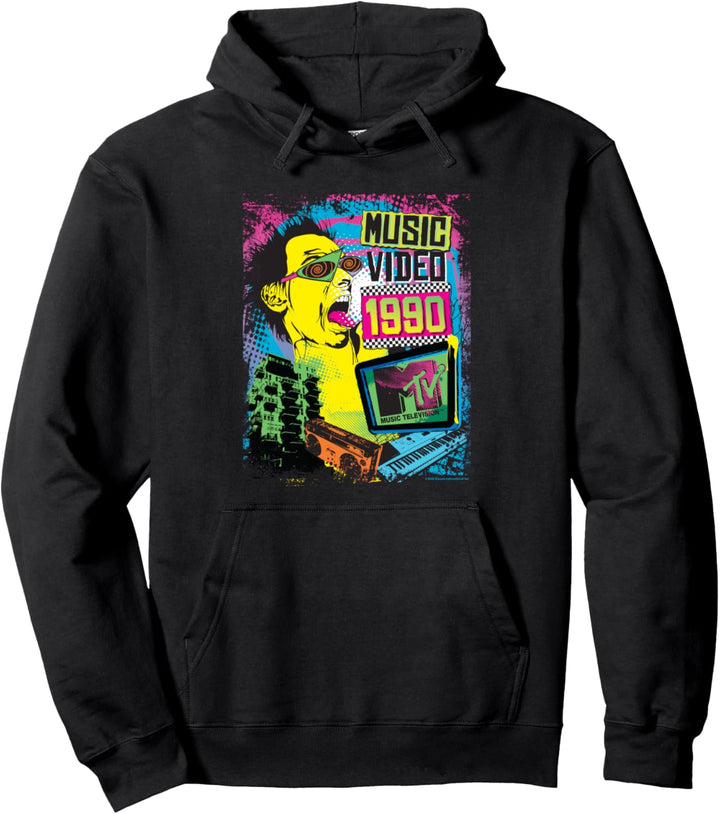 MTV Neon Rocker Pullover Hoodie