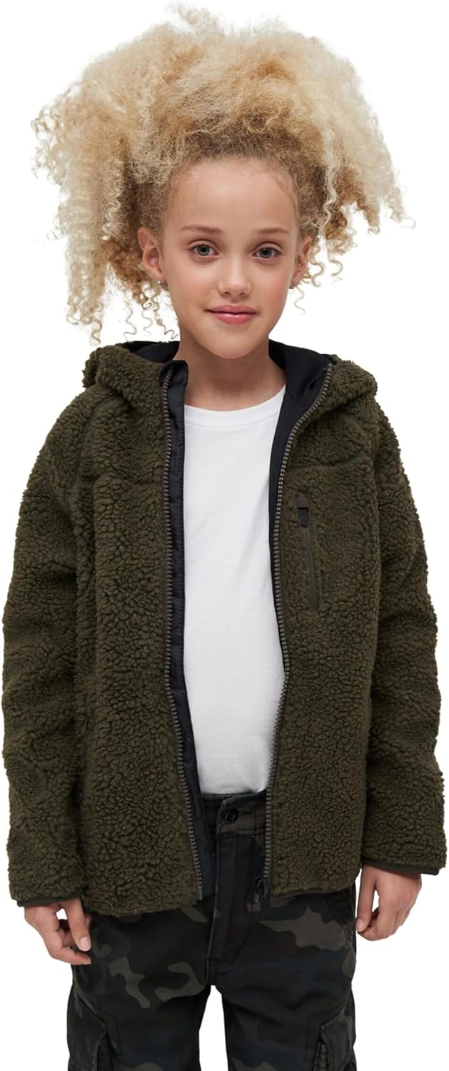 Brandit Kids Teddyfleece Jacket Hooded, verschiedene Farbvarianten, Grössen S (122/128) bis XXL (170